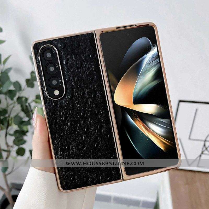 Coque Samsung Galaxy Z Fold 4 Texture Autruche