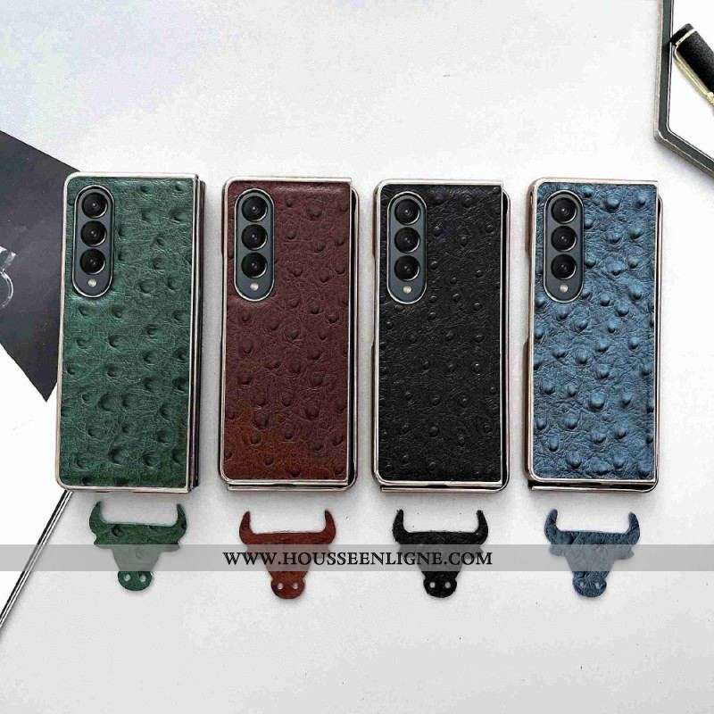Coque Samsung Galaxy Z Fold 4 Texture Autruche