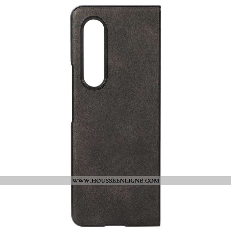 Coque Samsung Galaxy Z Fold 4 Texture Cuir Enduit