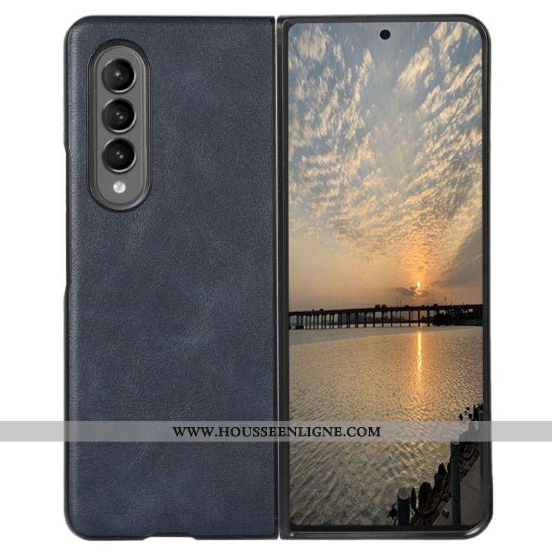 Coque Samsung Galaxy Z Fold 4 Texture Simili Cuir Classique