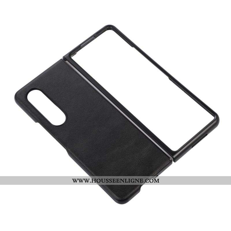 Coque Samsung Galaxy Z Fold 4 Texture Simili Cuir Classique