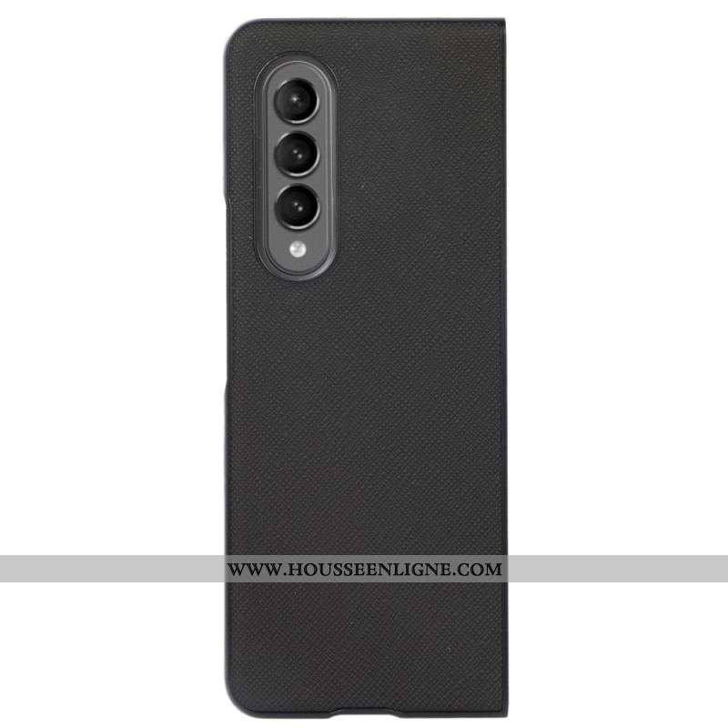 Coque Samsung Galaxy Z Fold 4 Texture Simili Cuir Croisé