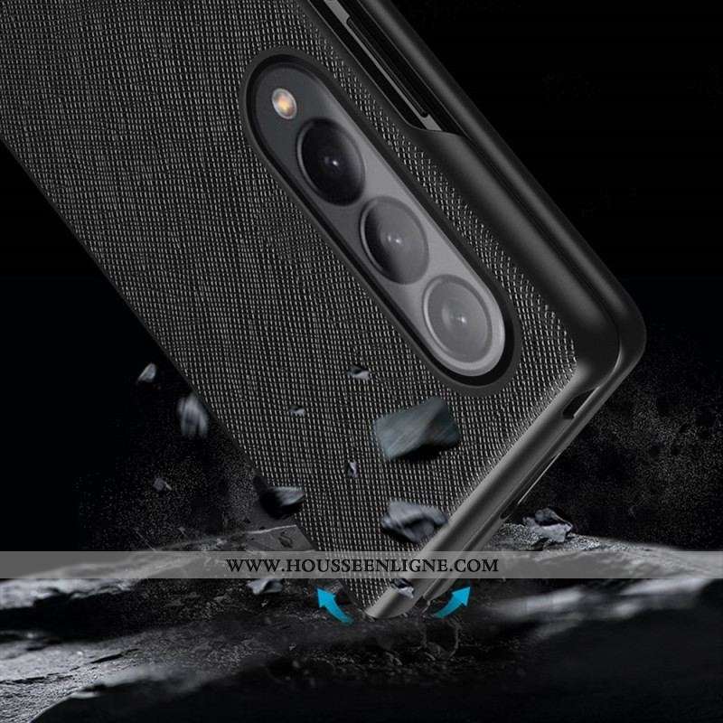 Coque Samsung Galaxy Z Fold 4 Texture Tissée