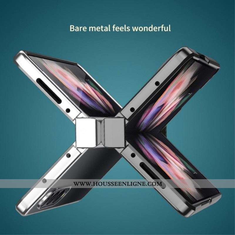 Coque Samsung Galaxy Z Fold 4 Transparente Métallisée à Charnière
