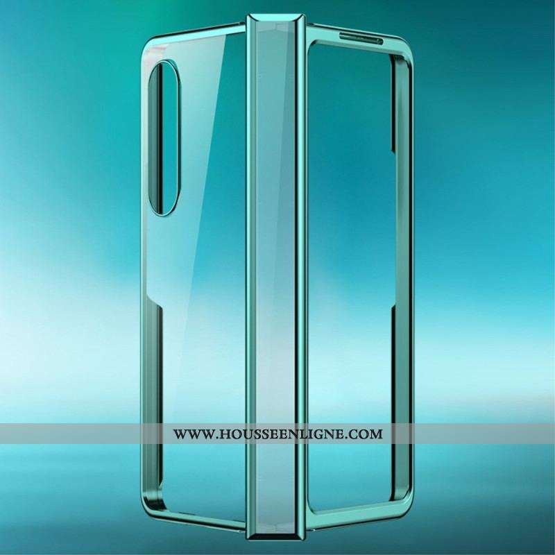 Coque Samsung Galaxy Z Fold 4 Transparente Métallisée à Charnière