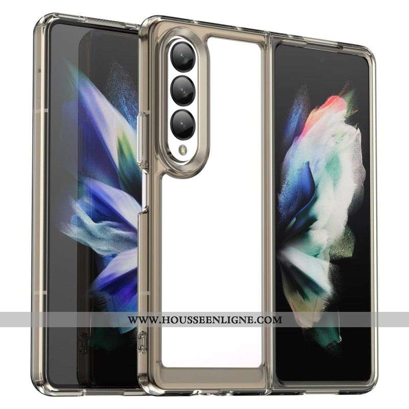 Coque Samsung Galaxy Z Fold 4 Transparente Rebords Colorés