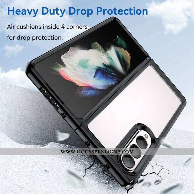 Coque Samsung Galaxy Z Fold 4 Transparente Rebords Colorés