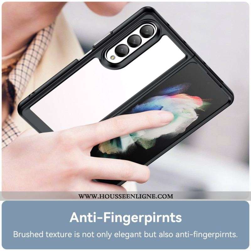 Coque Samsung Galaxy Z Fold 4 Transparente Rebords Colorés
