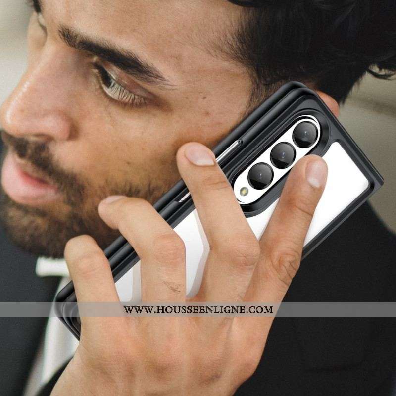 Coque Samsung Galaxy Z Fold 4 Transparente Rebords Colorés