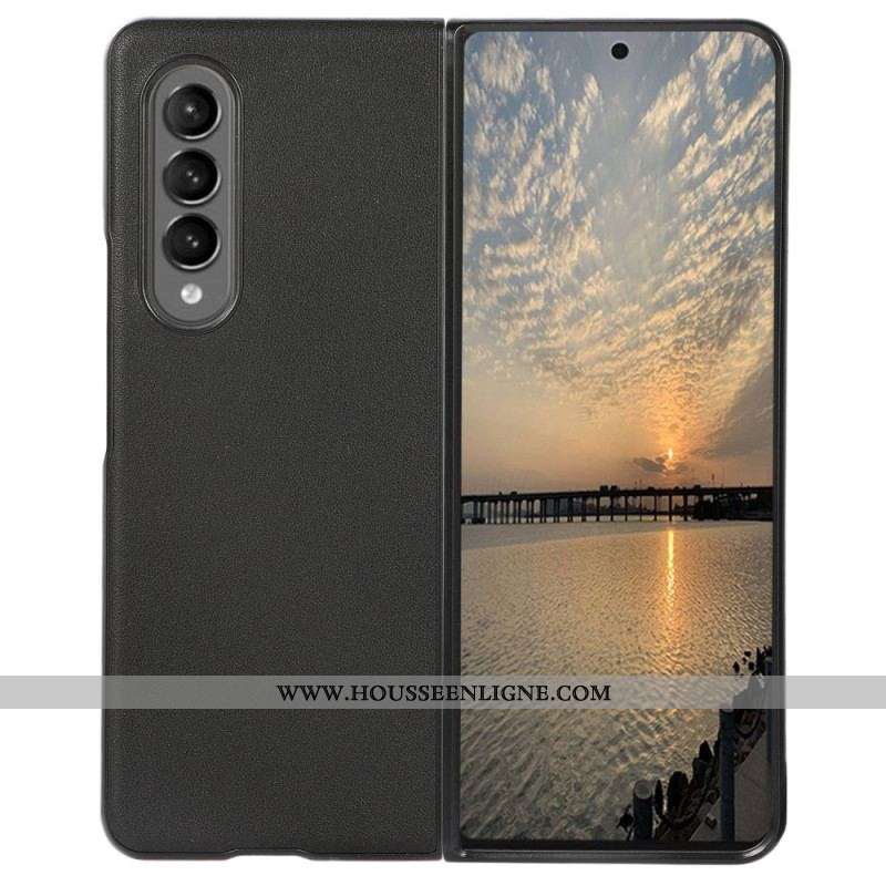 Coque Samsung Z Fold 4 Classique Cuir Véritable Enduit