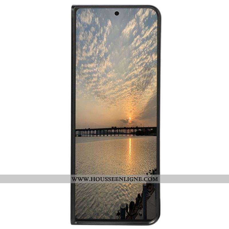 Coque Samsung Z Fold 4 Classique Cuir Véritable Enduit
