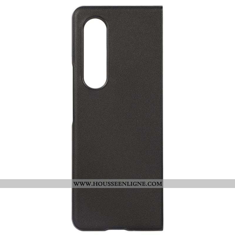 Coque Samsung Z Fold 4 Classique Cuir Véritable Enduit