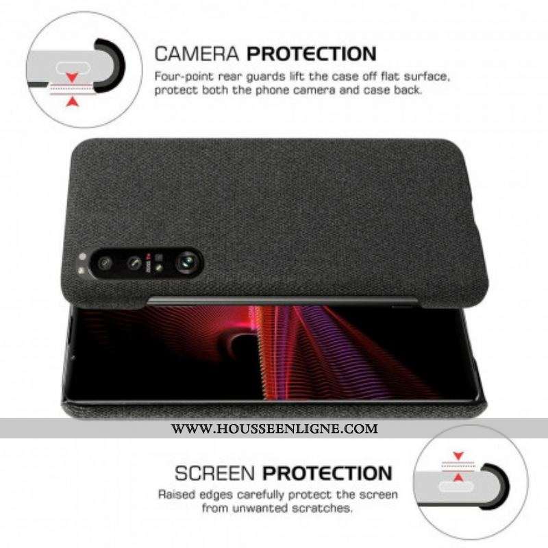 Coque Sony Xperia 1 III Texture Tissu KSQ