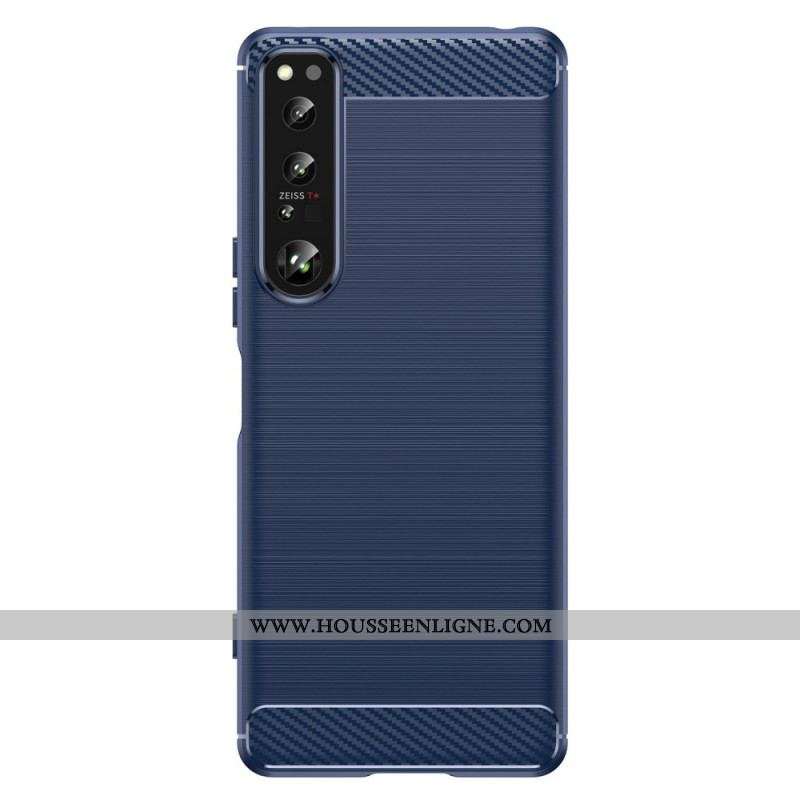 Coque Sony Xperia 1 IV Fibre Carbone Brossée
