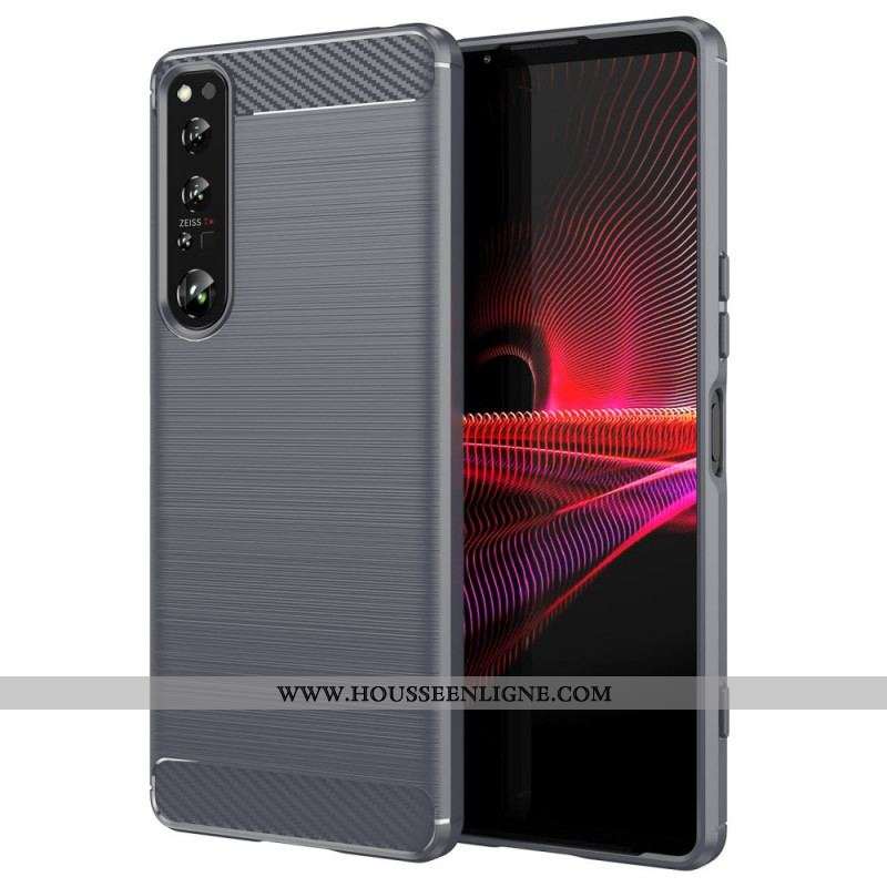 Coque Sony Xperia 1 IV Fibre Carbone Brossée