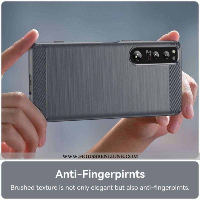Coque Sony Xperia 1 IV Fibre Carbone Brossée