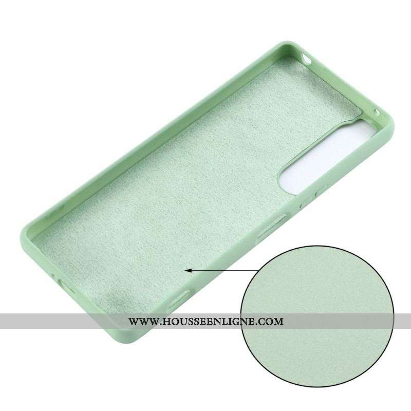 Coque Sony Xperia 1 IV Silicone Liquide à Lanière