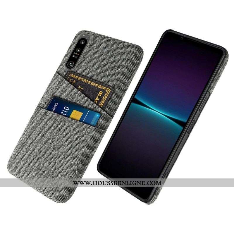 Coque Sony Xperia 1 IV Tissu Porte-Cartes