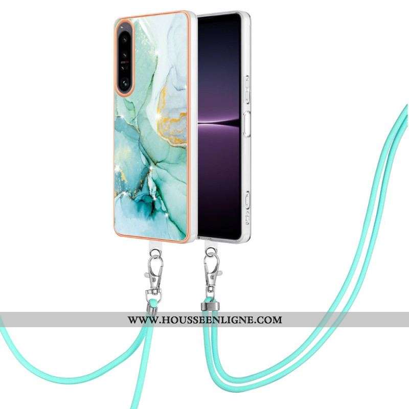 Coque Sony Xperia 1 IV à Cordon Marbre