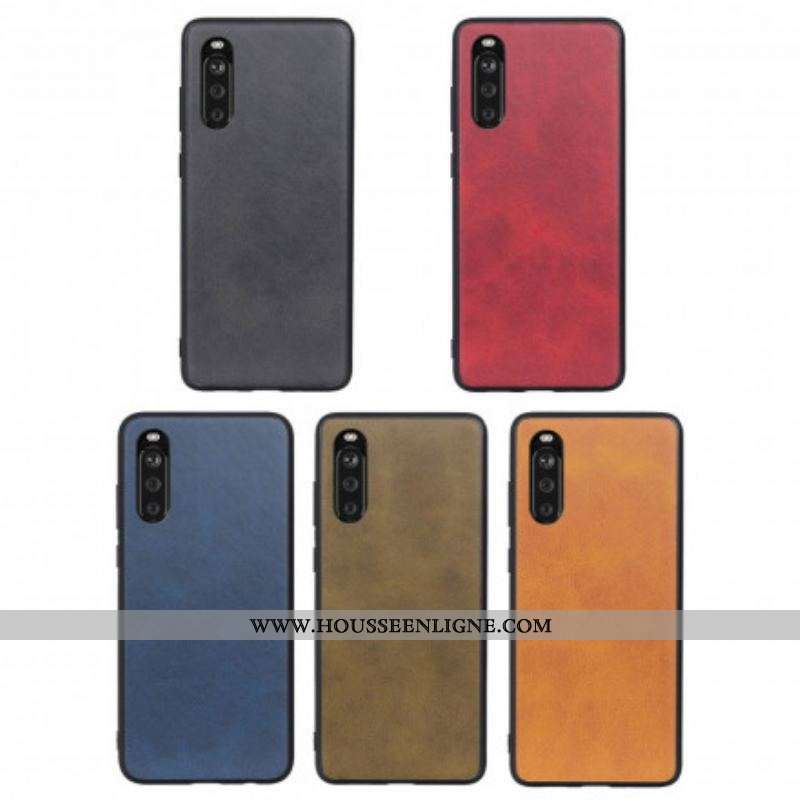 Coque Sony Xperia 10 III Effet Cuir