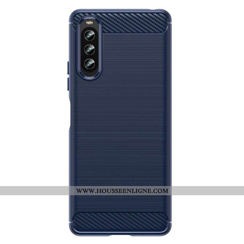 Coque Sony Xperia 10 IV Fibre Carbone Brossée