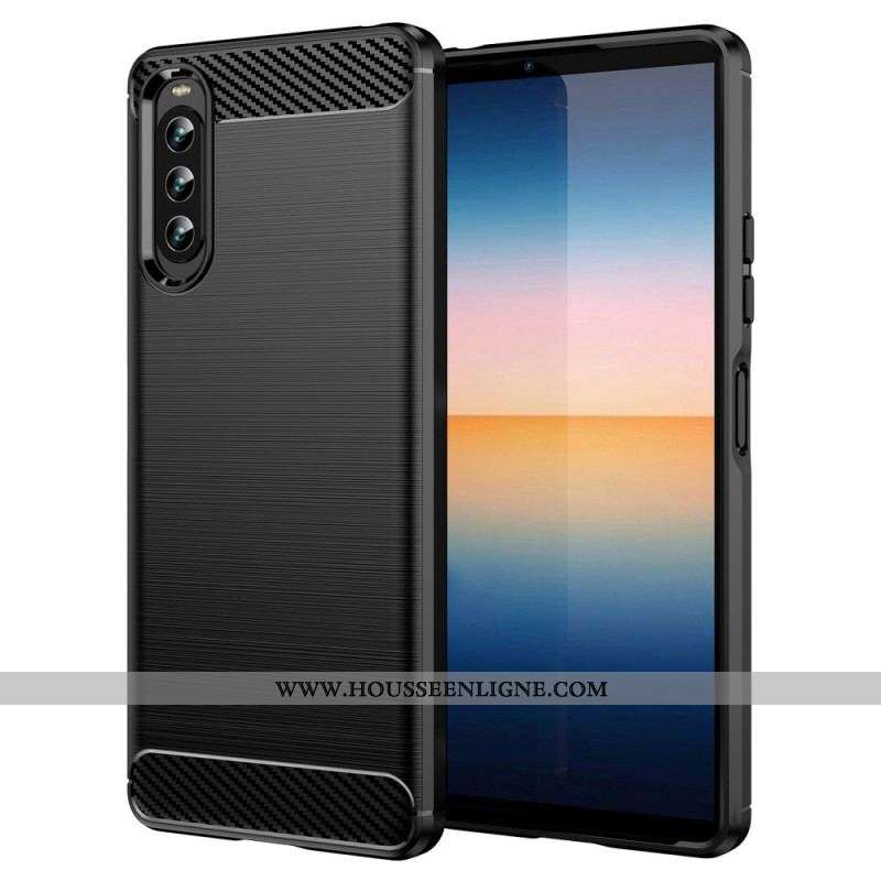 Coque Sony Xperia 10 IV Fibre Carbone Brossée
