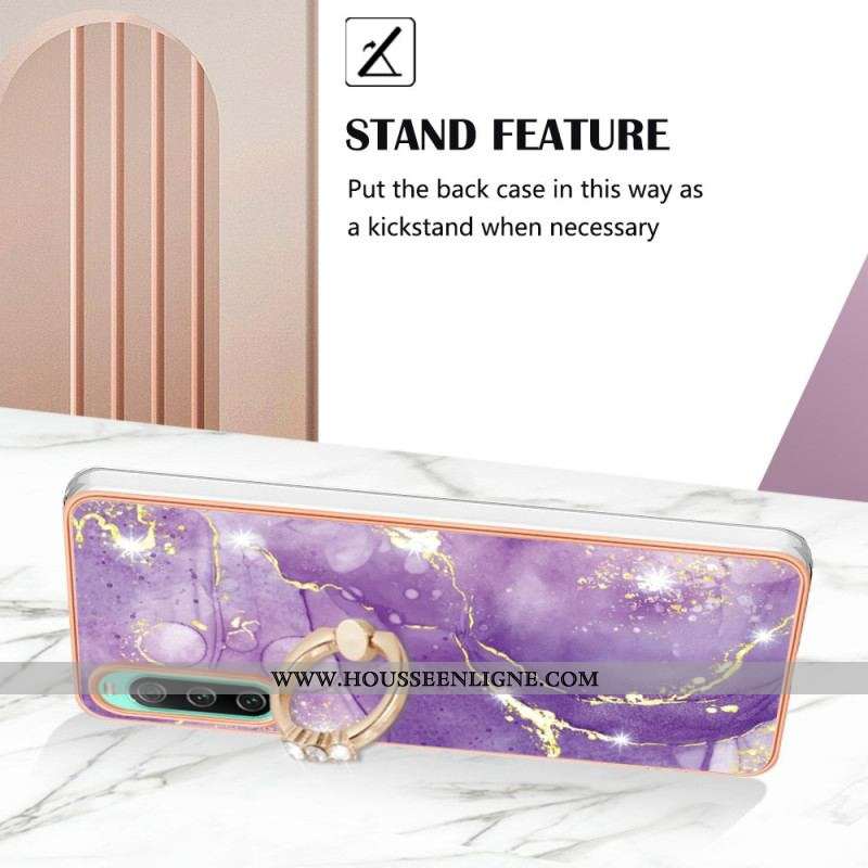 Coque Sony Xperia 10 IV Marbre avec Anneau-Support
