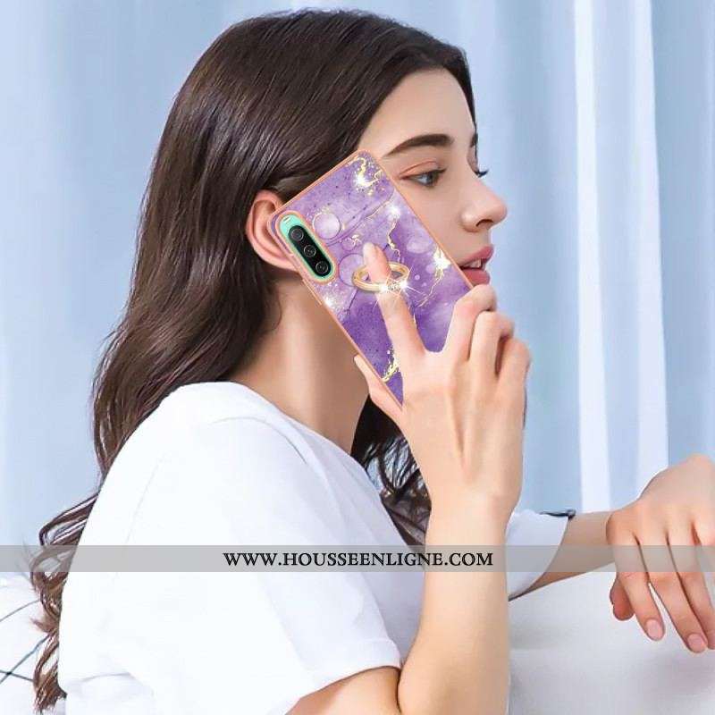 Coque Sony Xperia 10 IV Marbre avec Anneau-Support