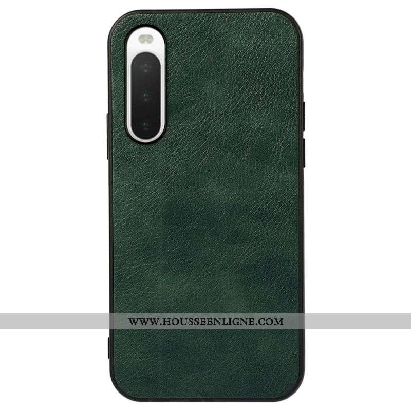 Coque Sony Xperia 10 IV Style Cuir Litchi
