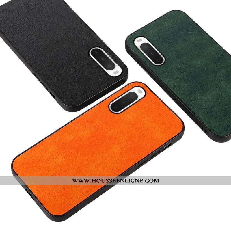 Coque Sony Xperia 10 IV Style Cuir Litchi