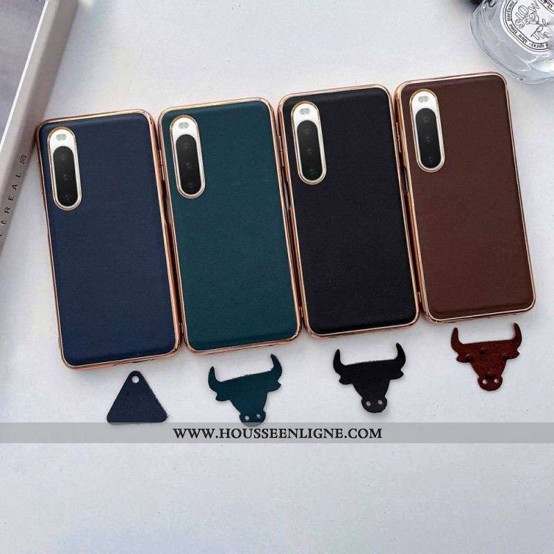 Coque Sony Xperia 10 IV Vrai Cuir