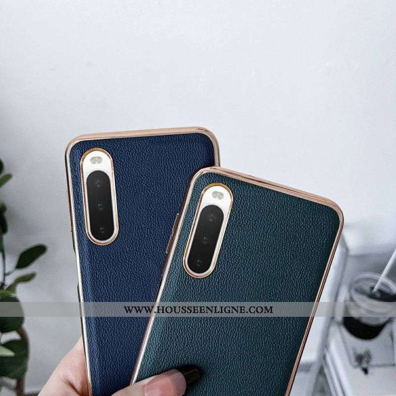 Coque Sony Xperia 10 IV Véritable Cuir Color