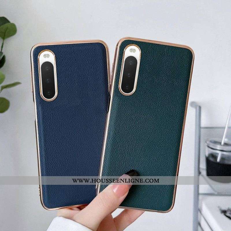 Coque Sony Xperia 10 IV Véritable Cuir Color