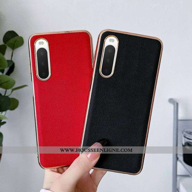 Coque Sony Xperia 10 IV Véritable Cuir Color