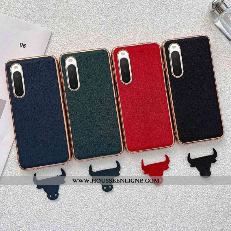 Coque Sony Xperia 10 IV Véritable Cuir Color