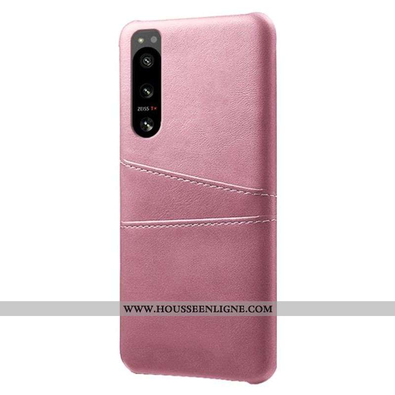 Coque Sony Xperia 5 IV Effet Cuir Porte-Cartes