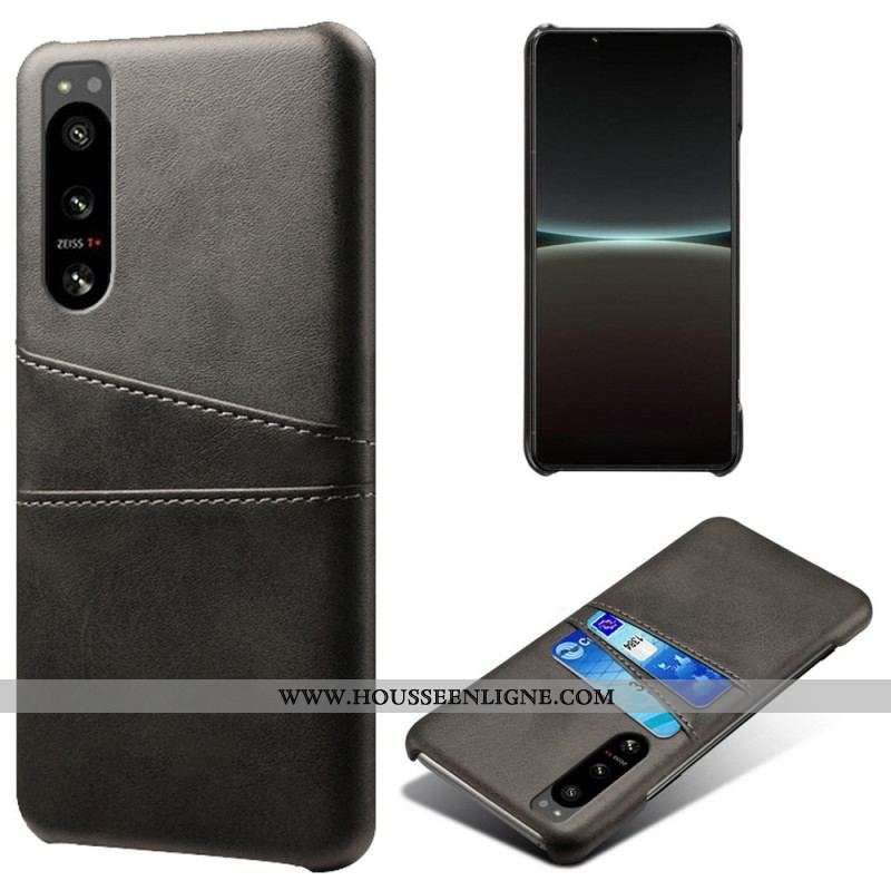 Coque Sony Xperia 5 IV Effet Cuir Porte-Cartes