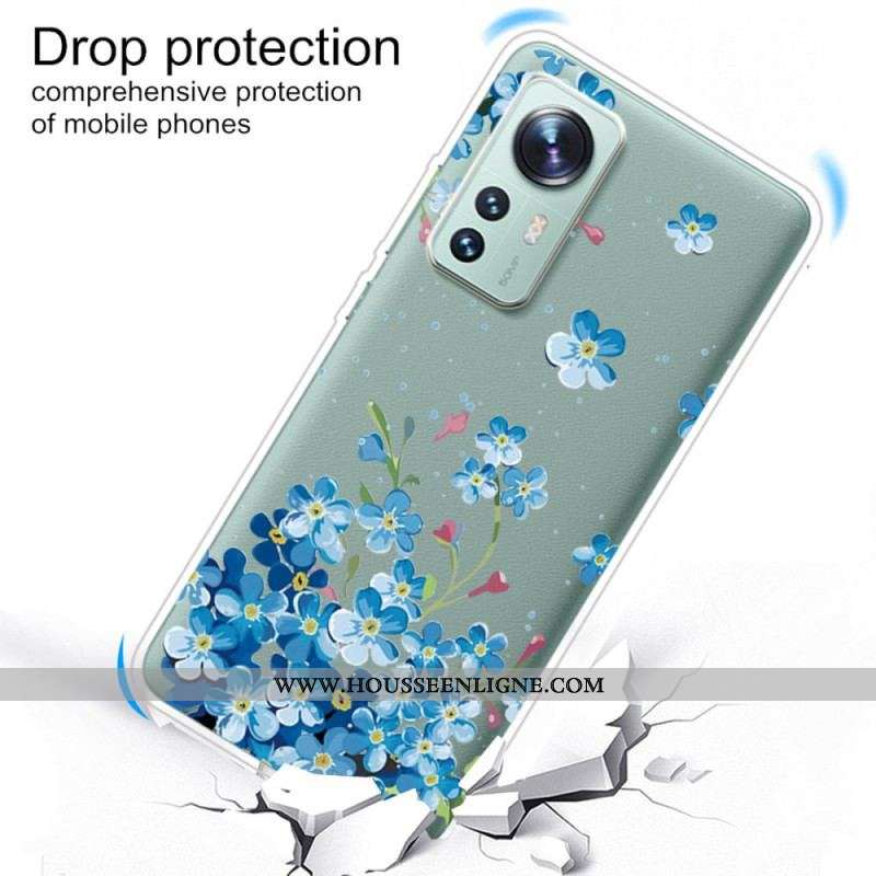 Coque  Xiaomi 12 / 12X  Bouquet de Fleurs Bleues