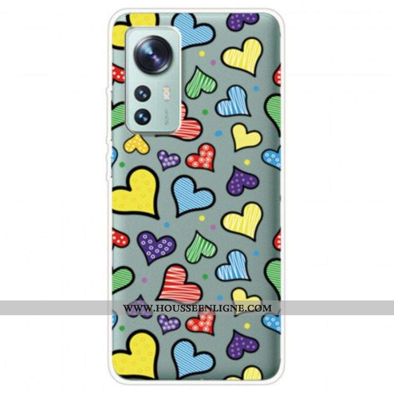 Coque  Xiaomi 12 / 12X  Coeurs Multicolores