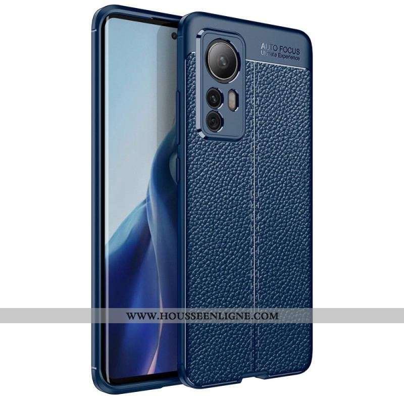 Coque  Xiaomi 12 / 12X Effet Cuir Litchi Double Line
