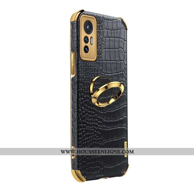 Coque  Xiaomi 12 / 12X  Effet Peau de Crocodile Anneau-Support