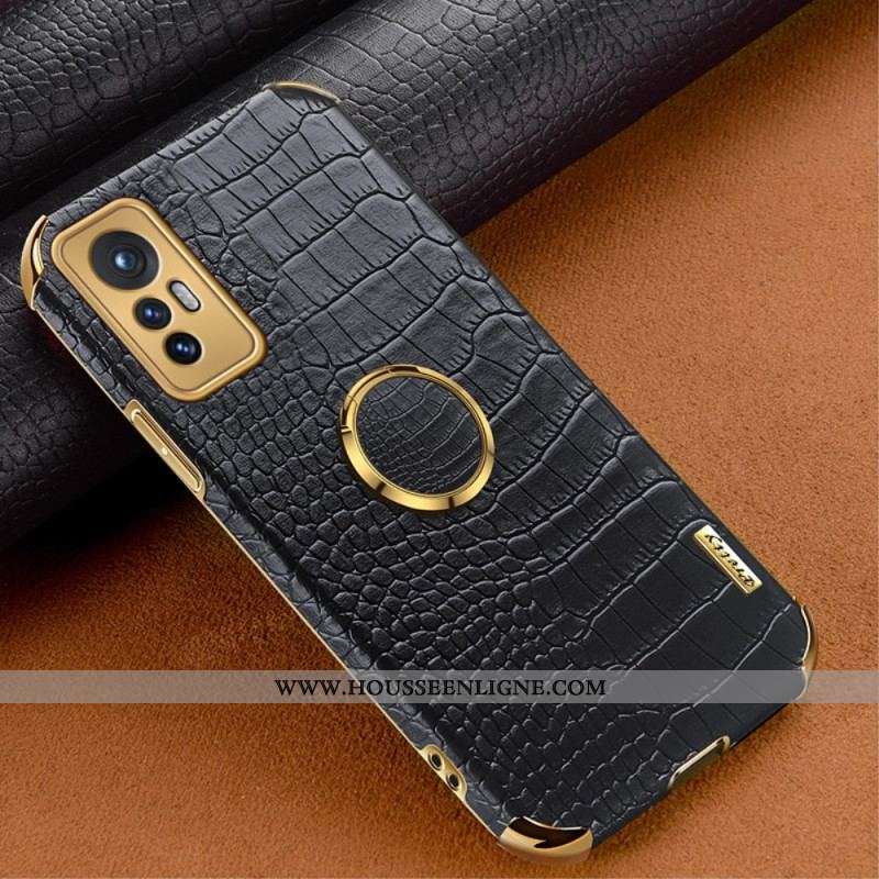 Coque  Xiaomi 12 / 12X  Effet Peau de Crocodile Anneau-Support