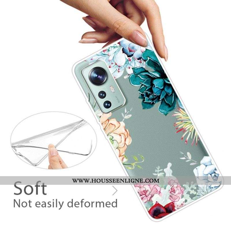 Coque  Xiaomi 12 / 12X  Fleurs Aquarelle