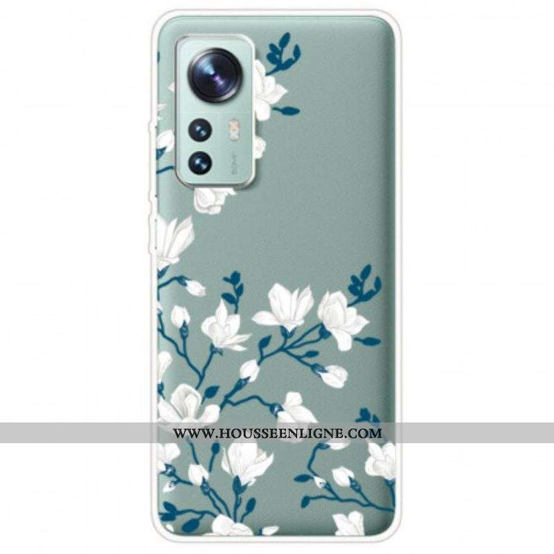 Coque  Xiaomi 12 / 12X  Fleurs Blanches