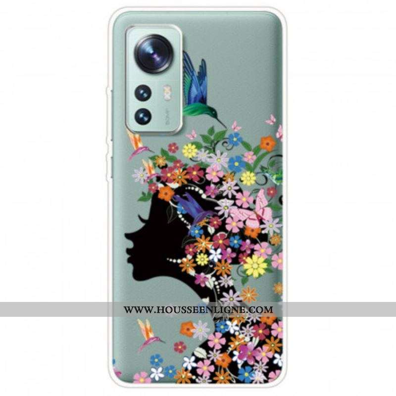 Coque  Xiaomi 12 / 12X  Jolie Tête Fleurie