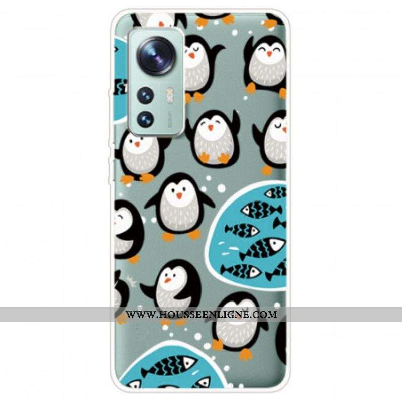 Coque  Xiaomi 12 / 12X  Pingouins et Poissons
