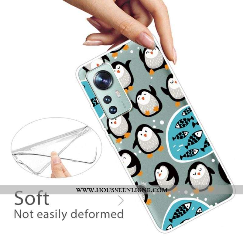 Coque  Xiaomi 12 / 12X  Pingouins et Poissons