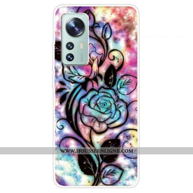 Coque  Xiaomi 12 / 12X  Silicone Fleur Graphique