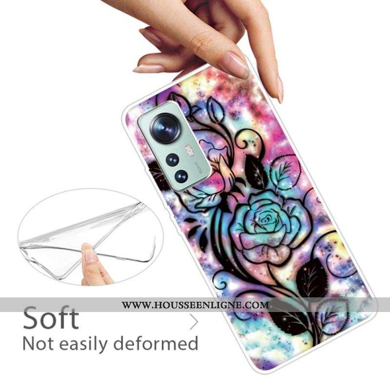 Coque  Xiaomi 12 / 12X  Silicone Fleur Graphique