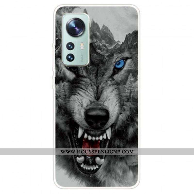 Coque  Xiaomi 12 / 12X  Silicone Loup Sauvage